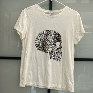 Express t-shirt with animal print skull